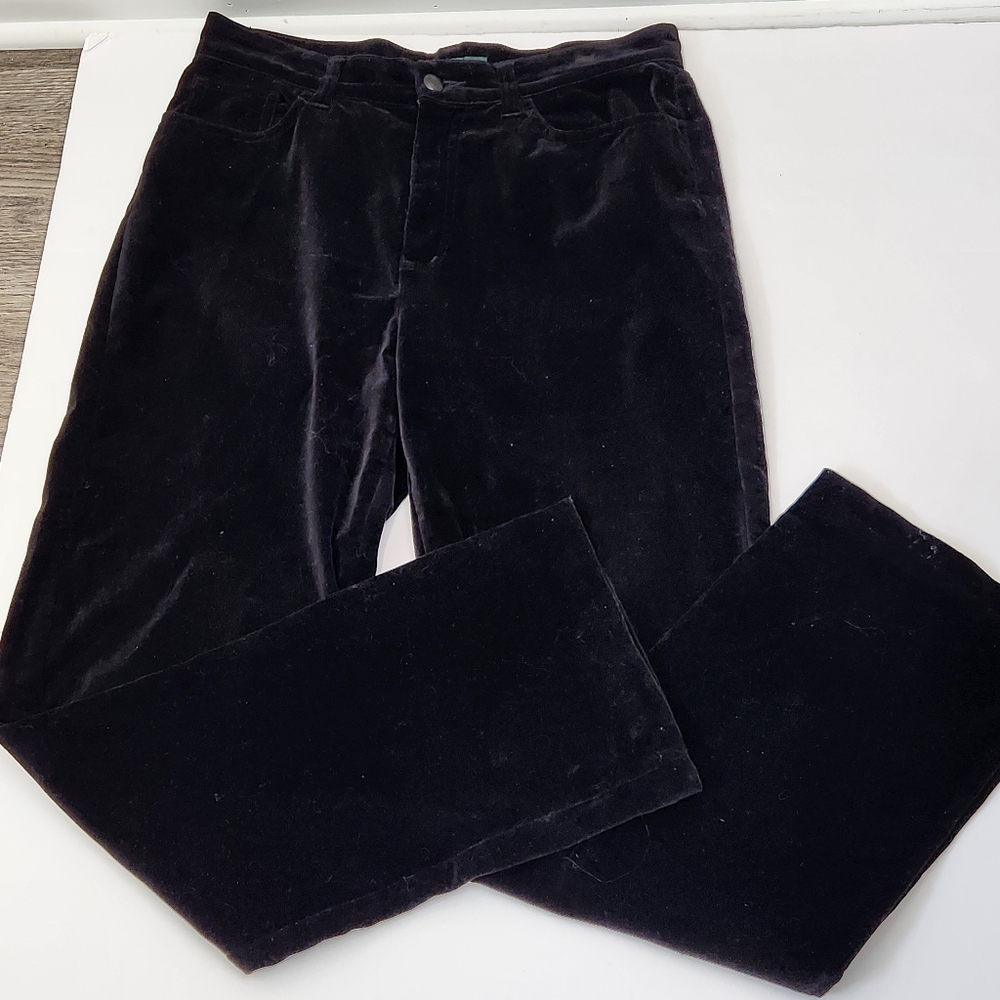 Lauren Ralph Lauren Velvet Pants Black Size 8